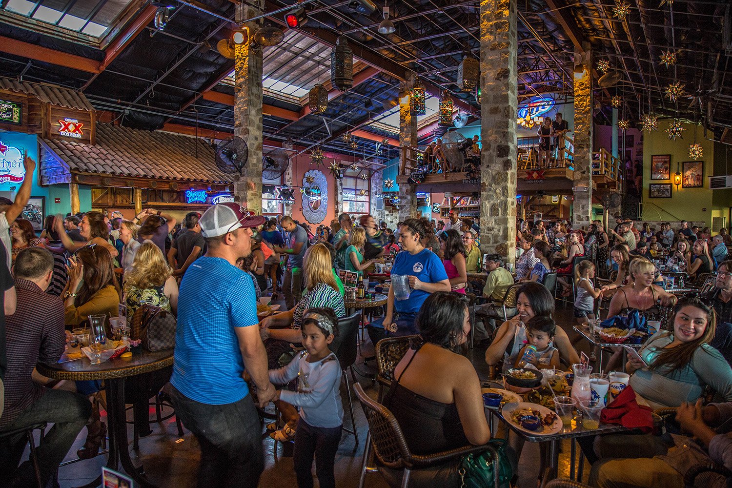 The cavernous Starlight Terrace at The Oasis on Lake Travis