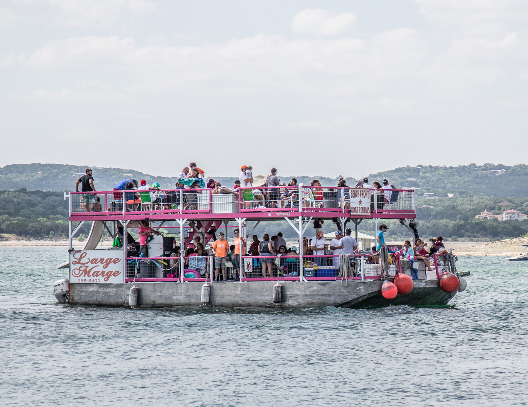 Beach Front Lake Travis Party Boat Rentals