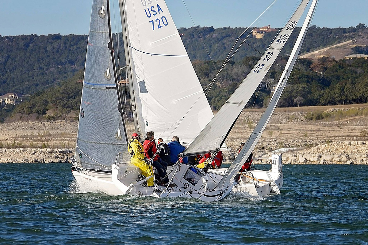 No room at the mark. AYC Red Eye Regatta - Deborah Ronnbeck Mathison photo.