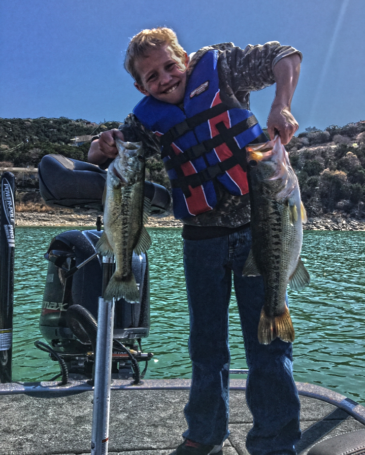 A nice spring day fsihing a classic spawning creek on the lower end of the Lake Travis.