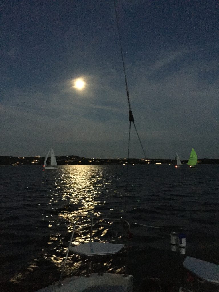 Boats in the Moon Burn Series on Lake Travis