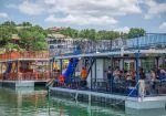 Double Decker Party Boats with slides at Lakeway Marina on Lake Travis.